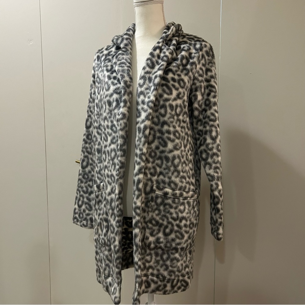 leopard long coat